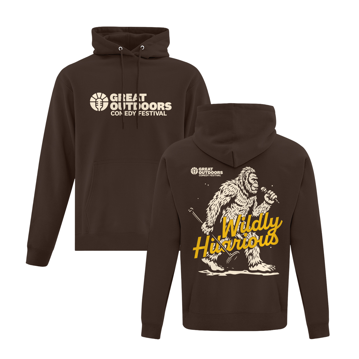 Sasquatch Pullover Hoodie - Brown